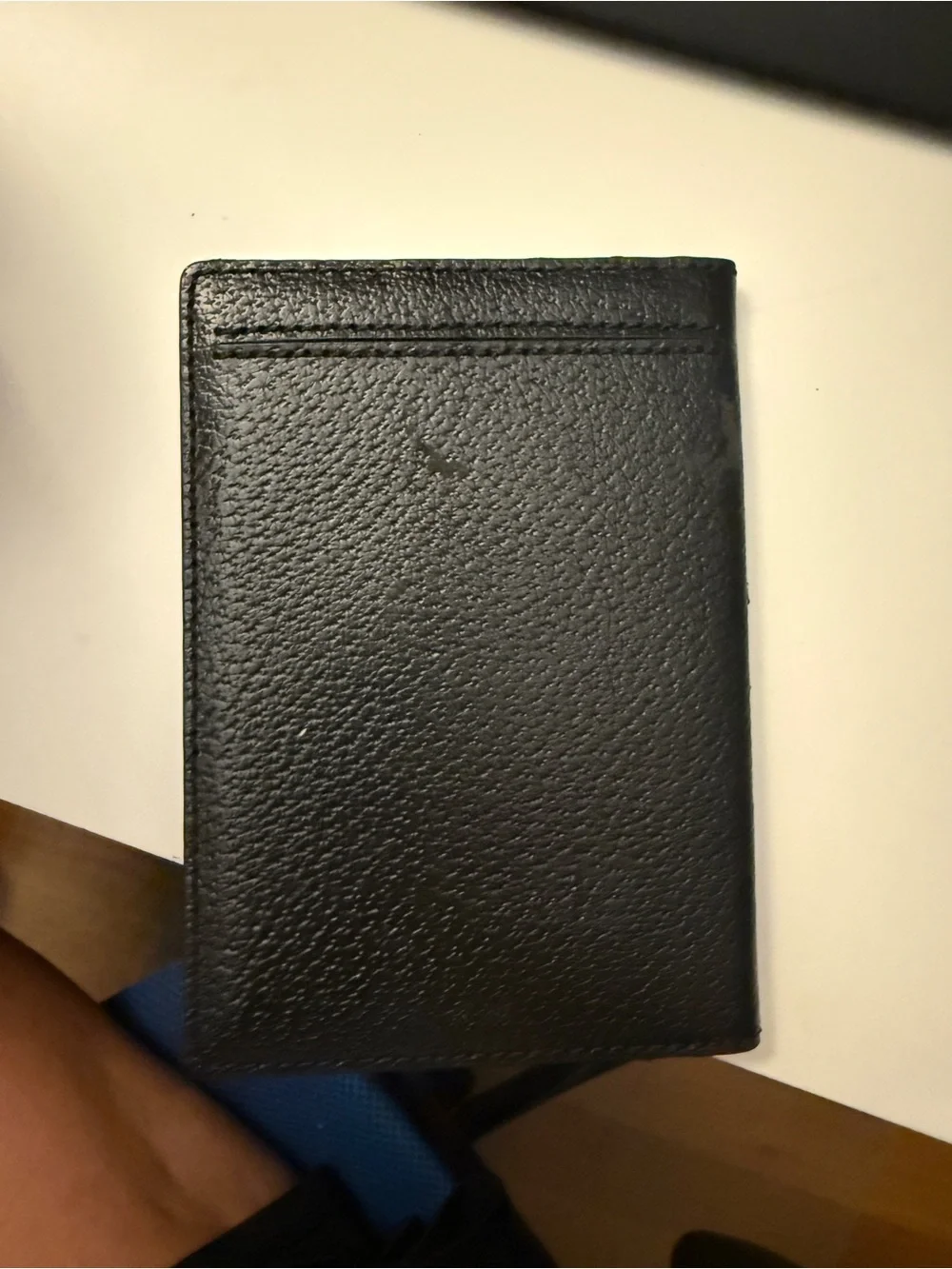 kate spade Black Leather Travel Wallet with Gold Accent